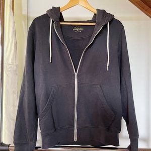 Black Hoodie with Zipper Size M